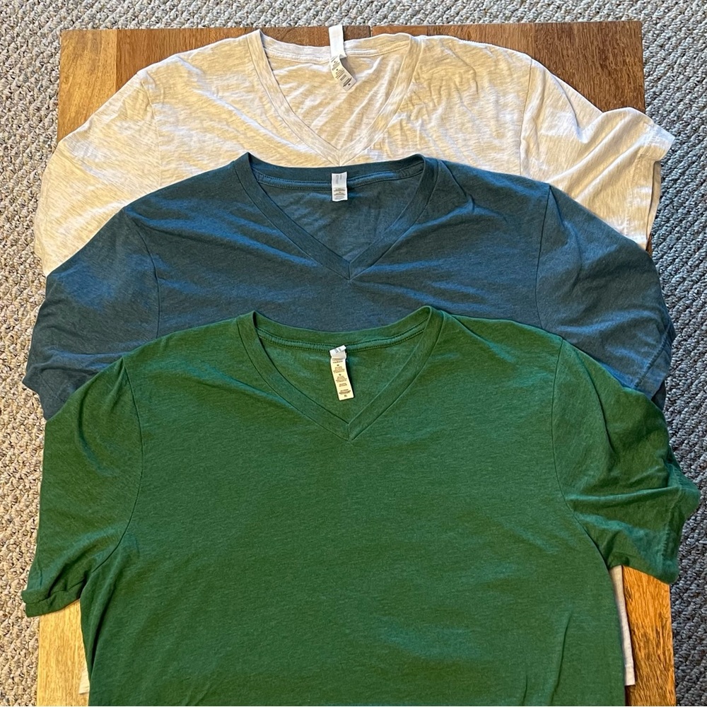 Bella canvas v-neck tshirts